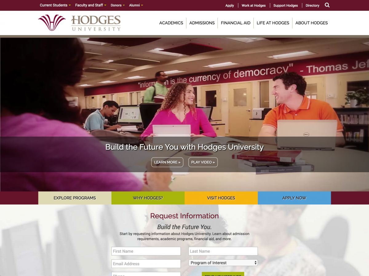 Hodges University Website Design